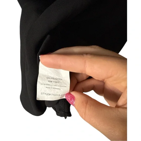 EUC Lush Black Long Sleeve Blouse size Small - Picture 4 of 4